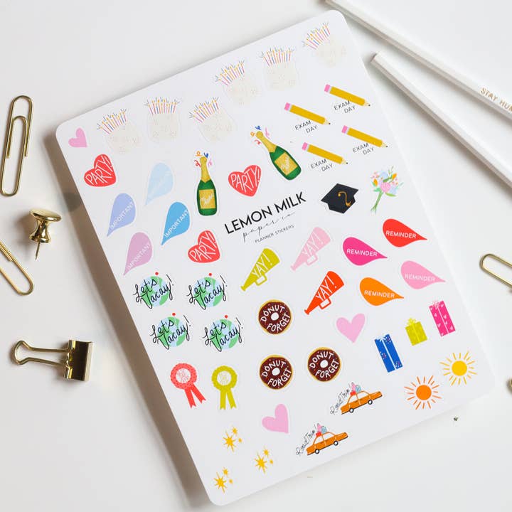 Lemon Milk Paper Co - Wholesale Sticker - Planner stickers3