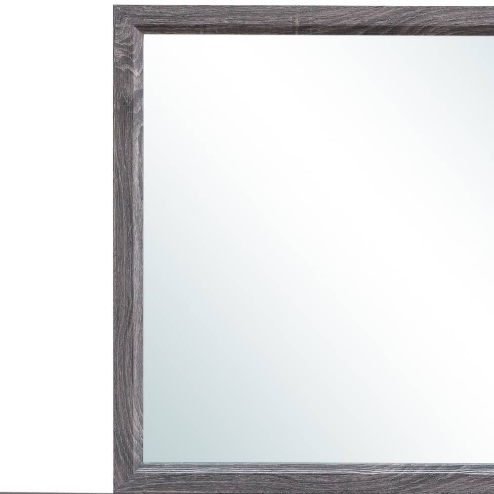 HomeRoots - Wholesale Vanity Mirror - 35" Dark Gray Wood Framed Accent Mirror5