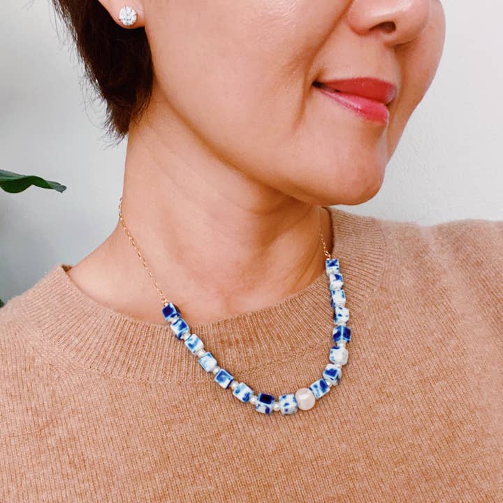 Ellison+Young - Wholesale Beaded/Pearl Necklace - Santorini Touch Freshwater Pearl Necklace3