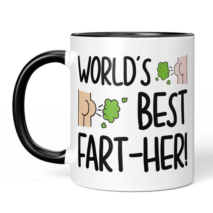 Worlds Best Father Fart Pun Mug for wholesale by TeePee Creations