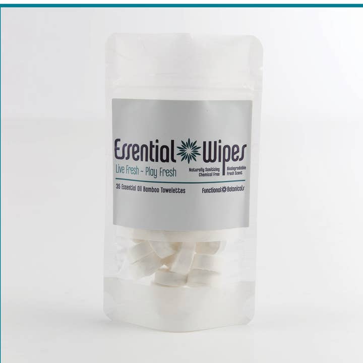 Essential Wipes Eco Bag for wholesale by Functional Botanicals