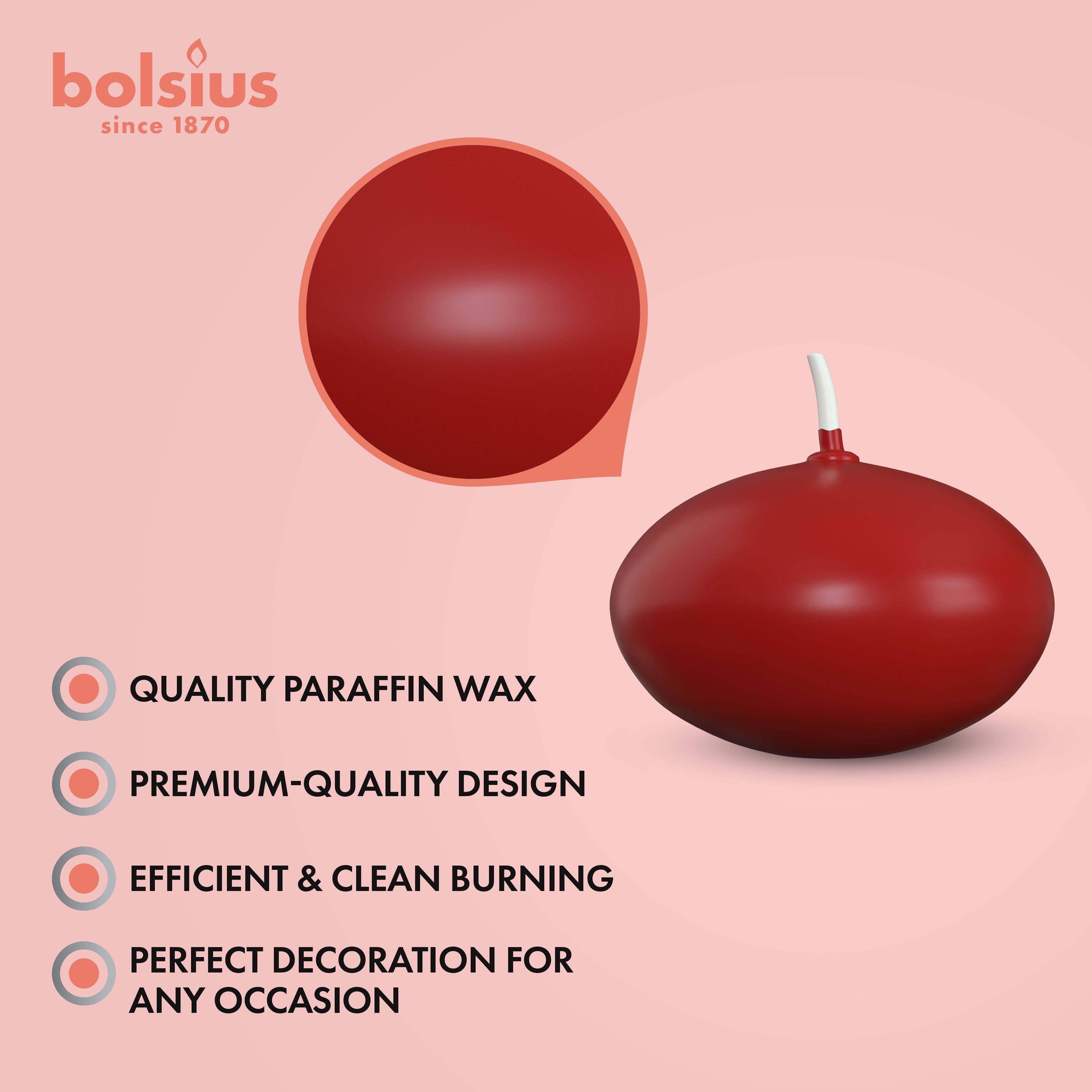 BOLSIUS - Wholesale Grappige kaars - Zwevende kaars van 1,75 inch, set van 20 stuks, ongeparfumeerd voor romantische bruiloftscenterpieces, decoraties, evenementen, zwembad of elke gelegenheid.23