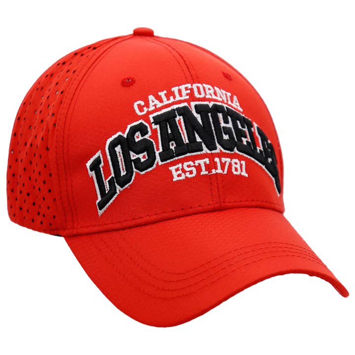 Cap Zone – Großhandel Basecap – Unisex – Sechskantperforierte Baseballkappe mit Los Angeles Arc-Logo10