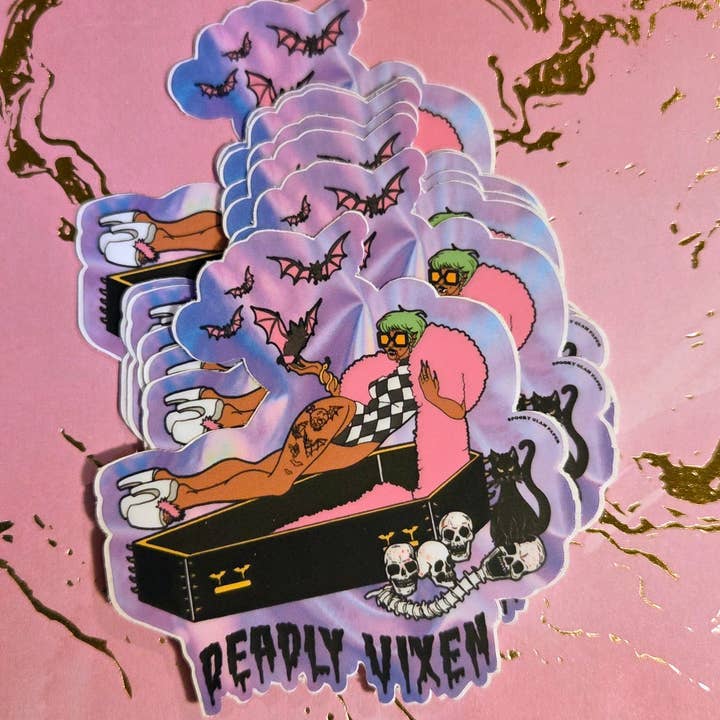 Spooky Glam Paper - Wholesale Sticker - Deadly Vixen Sticker(6 pack)1