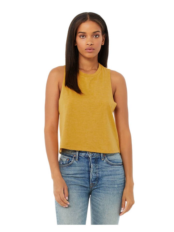 Total Apparel - Wholesale Tank Top - Women's - Bella + Canvas Ladies' Racerback Cropped Tank | 66824