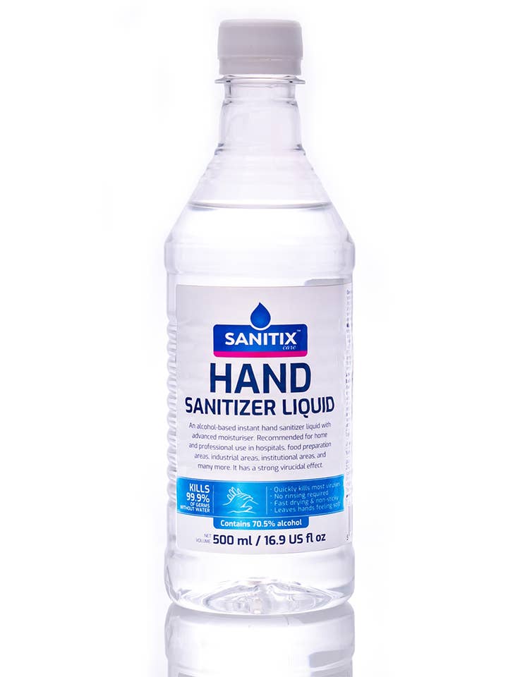 Hand Sanitizer Liquid 500 ml / 16.9 US fl oz for wholesale by Sanitix Care