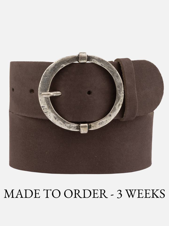 MADE TO ORDER Lean | Vintage Buckle Luxe Leather Belt for wholesale by Amsterdam Heritage Leather Belts, Bags, Jackets & Apparel