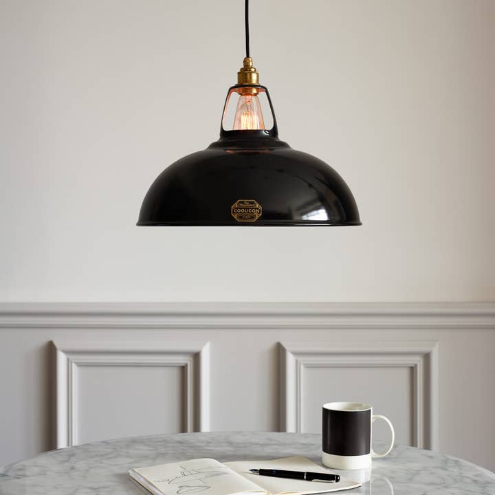 Jet Black Lampshade - Large 1933™ Design for wholesale by Coolicon Lighting