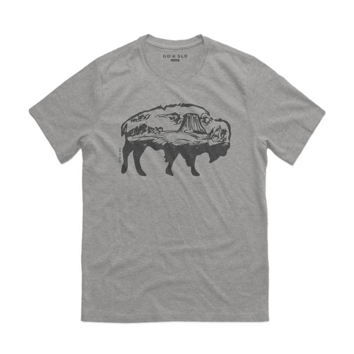 Camiseta Paisagem de Bisonte por atacado de Go Slo