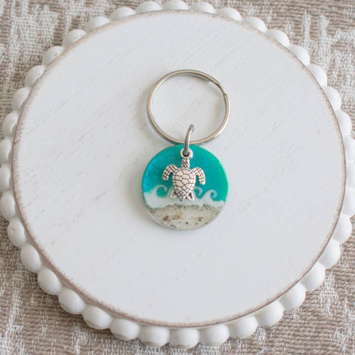 Sandy Beaches Shop - Vendita all'ingrosso Portachiavi - Donna - Portachiavi personalizzato in sabbia | Wave | Beach8