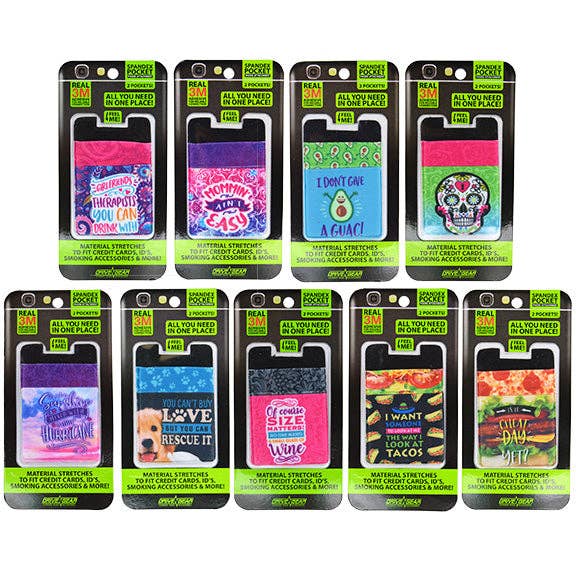 Novelty Closeout - Wholesale Phone Wallet - Women's - Cell Credit Pouch Attachment Assortment Bulk Closeout0