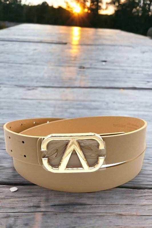 Andrea Bijoux - Wholesale Belt - Women's - Faux Leather V Buckle Fashion Belt0