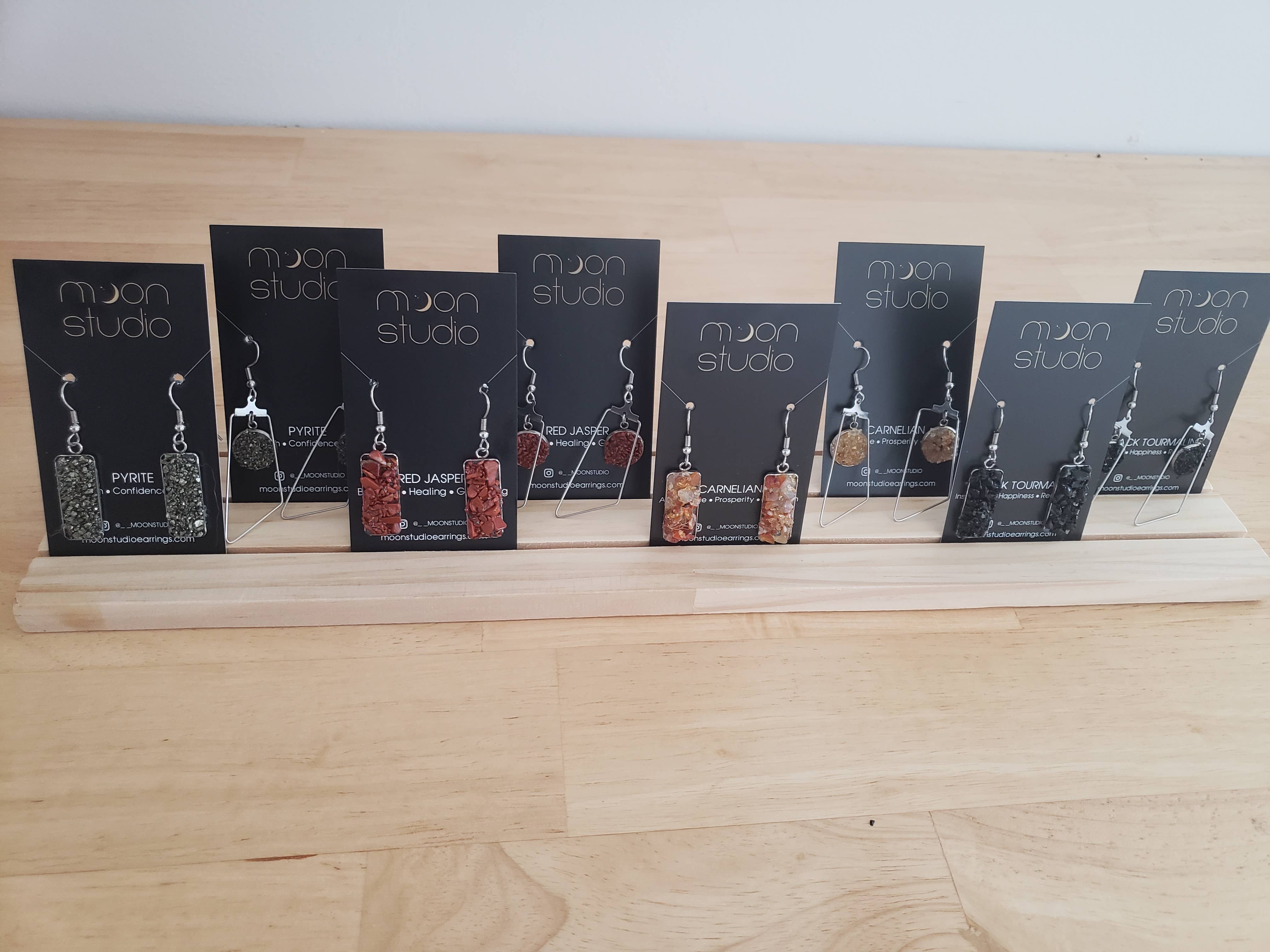 Moon studio jewelry - Wholesale Dangle Earrings - Dangle raw stone earrings4