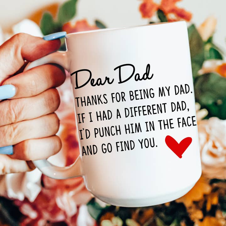 Funny Dear Dad 15 oz mok voor wholesale door Love You a Latte Shop