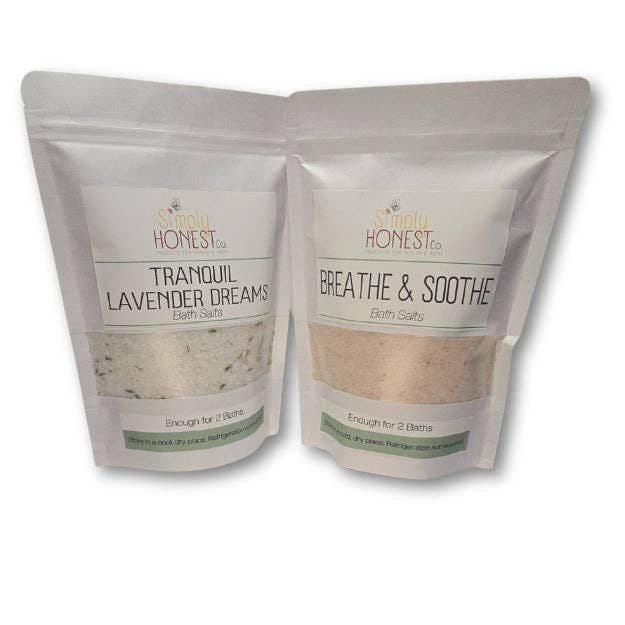 Soothing Bath Salt Collection – 4 Relaxing Blends for wholesale by Simply Honest Co.