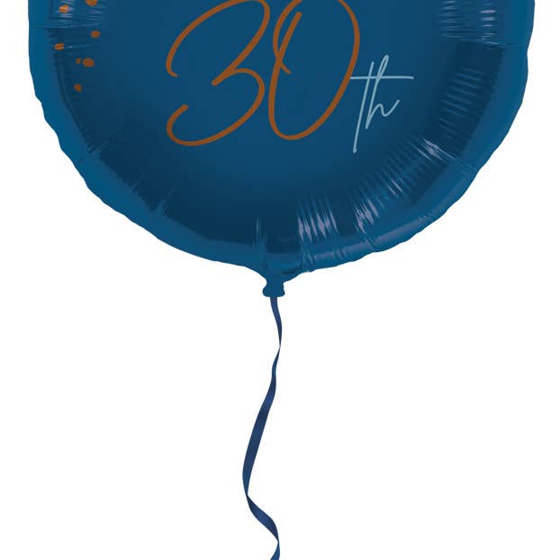 Folienballon Elegant True Blue 30 Jahre - 45 cm für den Großhandel von Folat BV