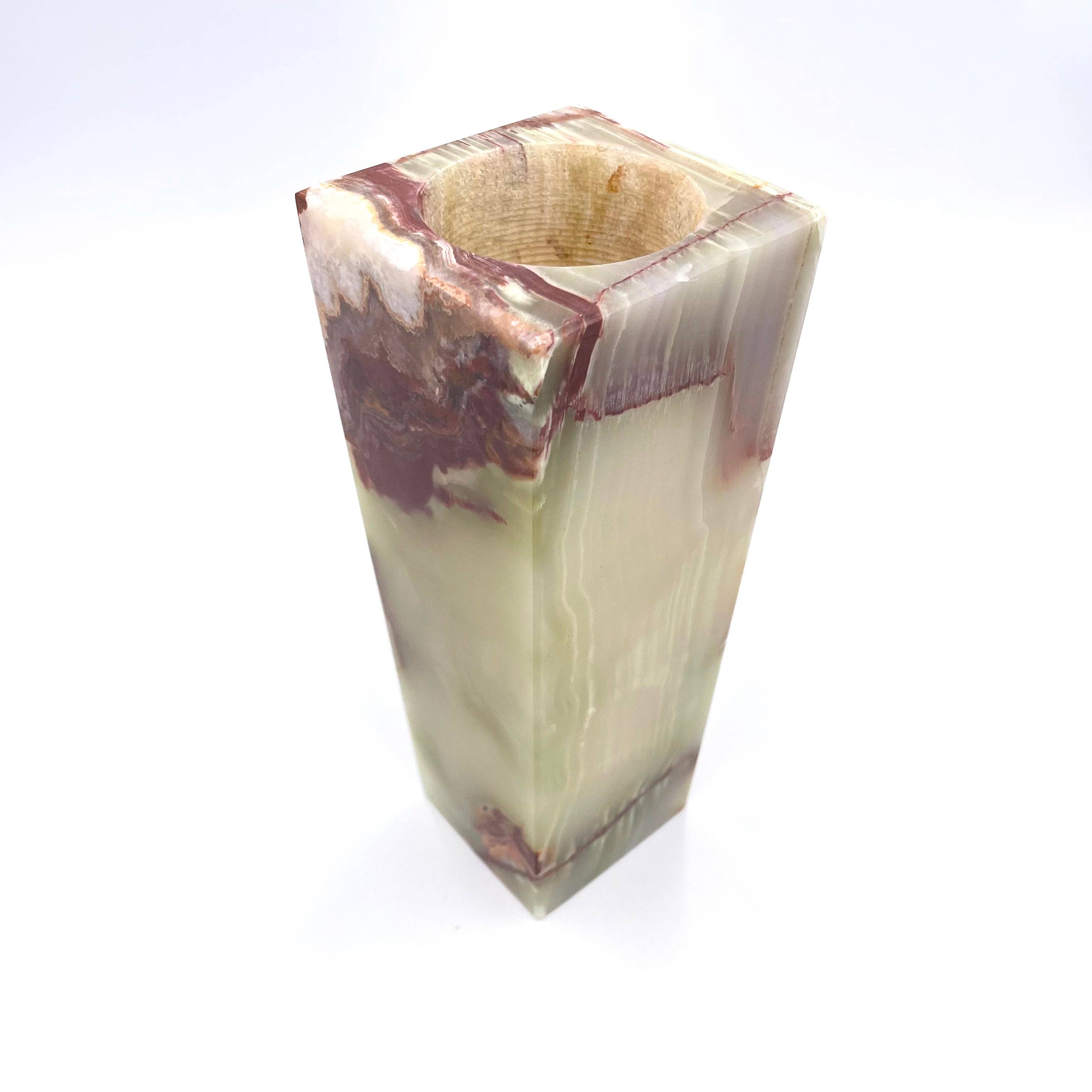 Page Imports - Wholesale Vase - 8" Square Vase in Marble and Onyx2