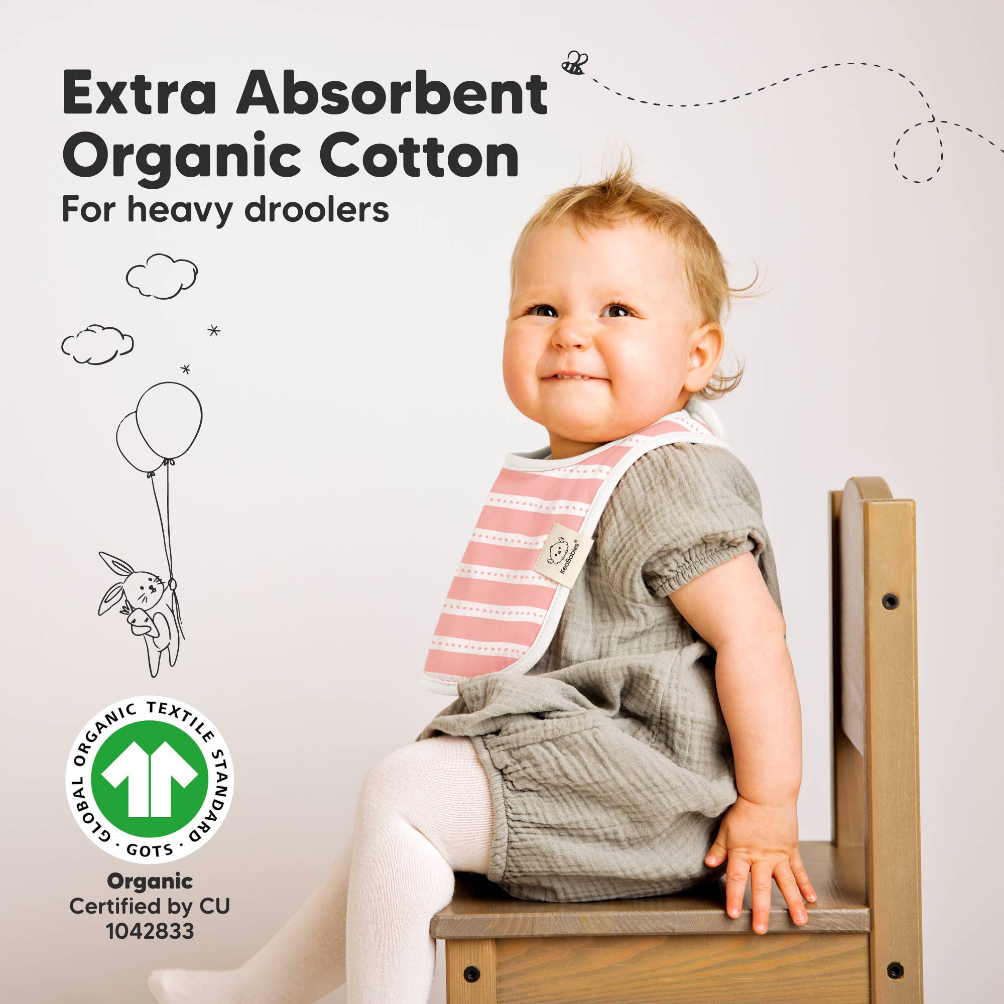 Sweet Charm 8-pack Urban Drool Bibs for Teething Baby Boys and Girls for wholesale on Faire4