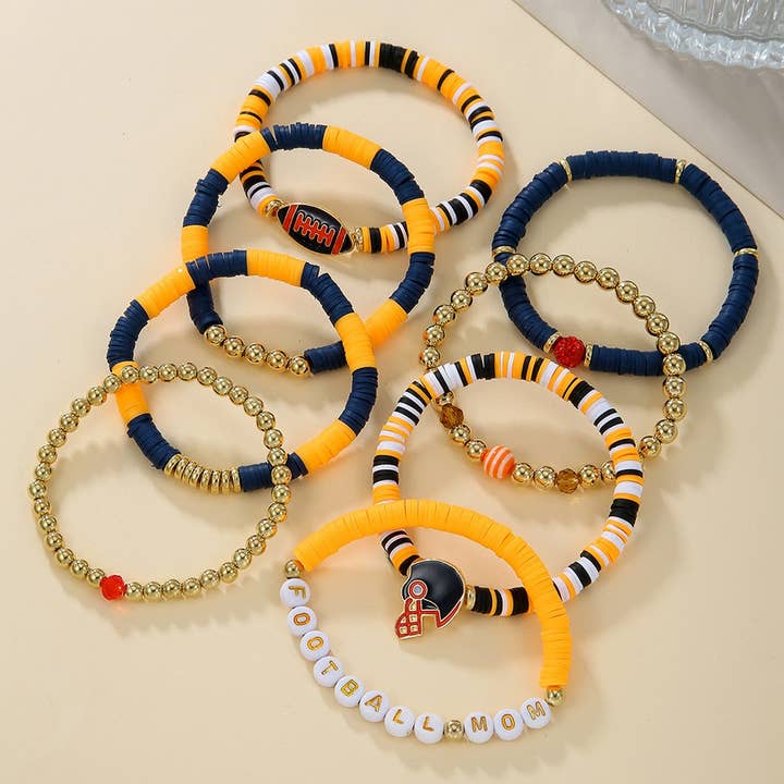 ACCITY - Wholesale Jewelry Set - BRACELET 8-PIECE SET POLYMER CLAY BRACELET_CWMM35127