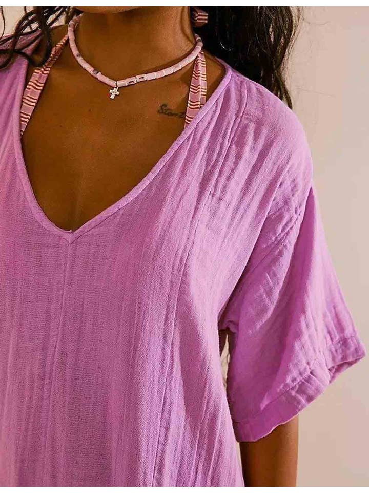 Sweetkama - Wholesale Romper - Dames - Romper met ruches en V-hals en gedrapeerde mouwen SKJ18113