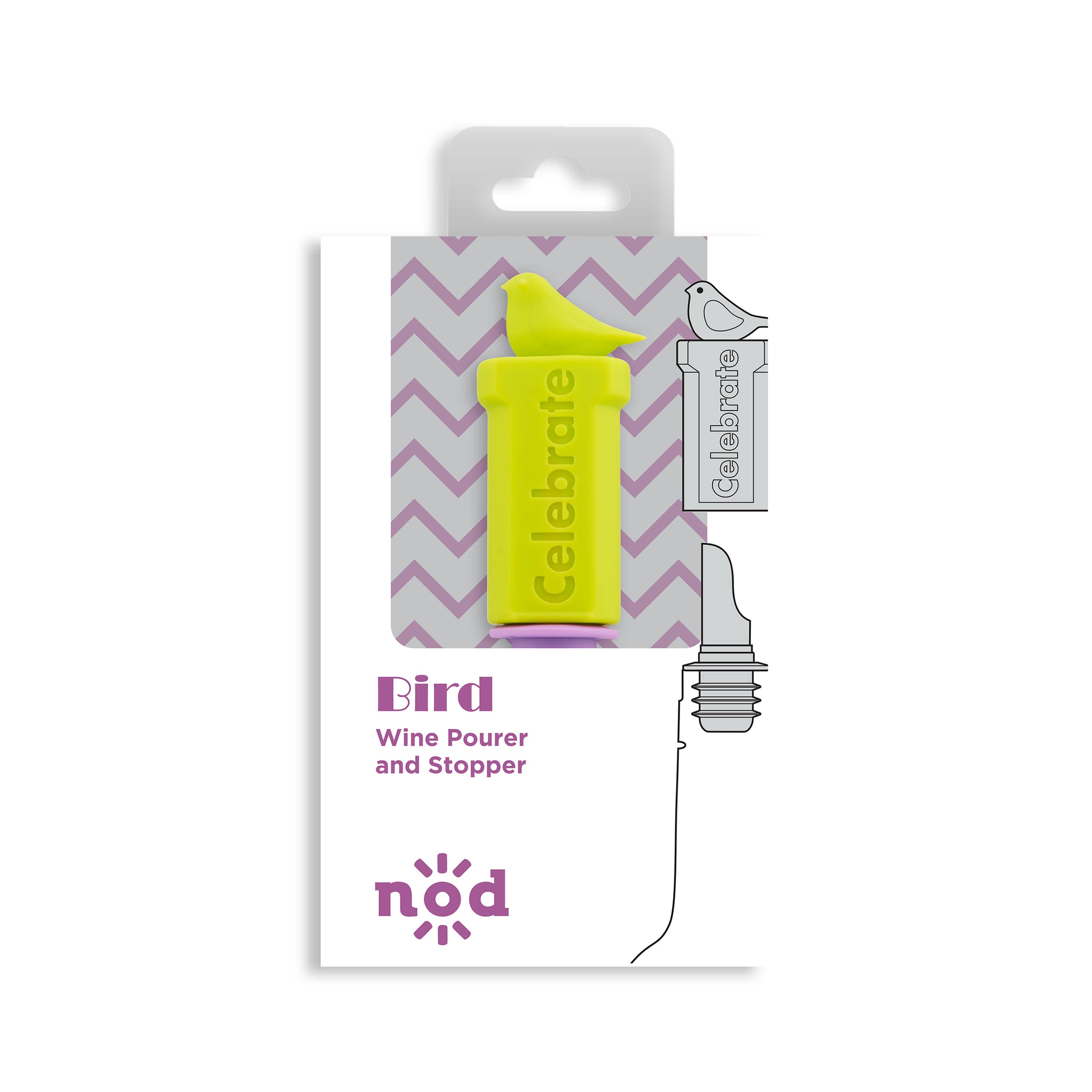 NOD Products - Wholesale Bar Tool - Bird Bottle Stopper & Pourer Set