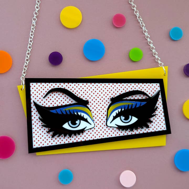 Art Of Drag Pop Art Necklace for wholesale by Sugar and Vice