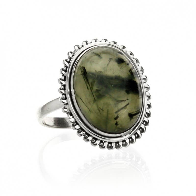 UniArt - Wholesale Cocktail/Statement Ring - Natural Stone Ring in Silver Dana Model2