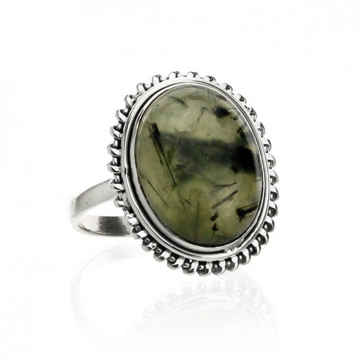 UniArt - Wholesale Cocktail/Statement Ring - Natural Stone Ring in Silver Dana Model2