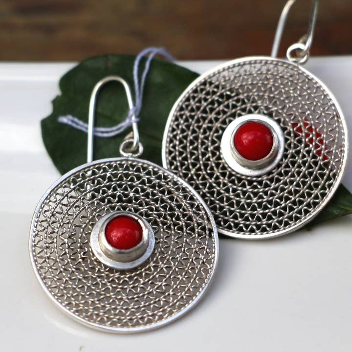 „Ziggy Rojo“ øreringe for engroshandel hos Etcaetera Création