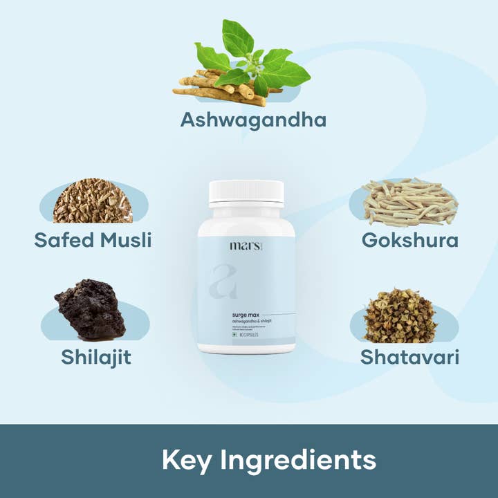 The Good health Company - Wholesale Oral Supplement/Vitamin - Mars Natural Ashwagandha Caps: Powered with Shilajit & Safed1