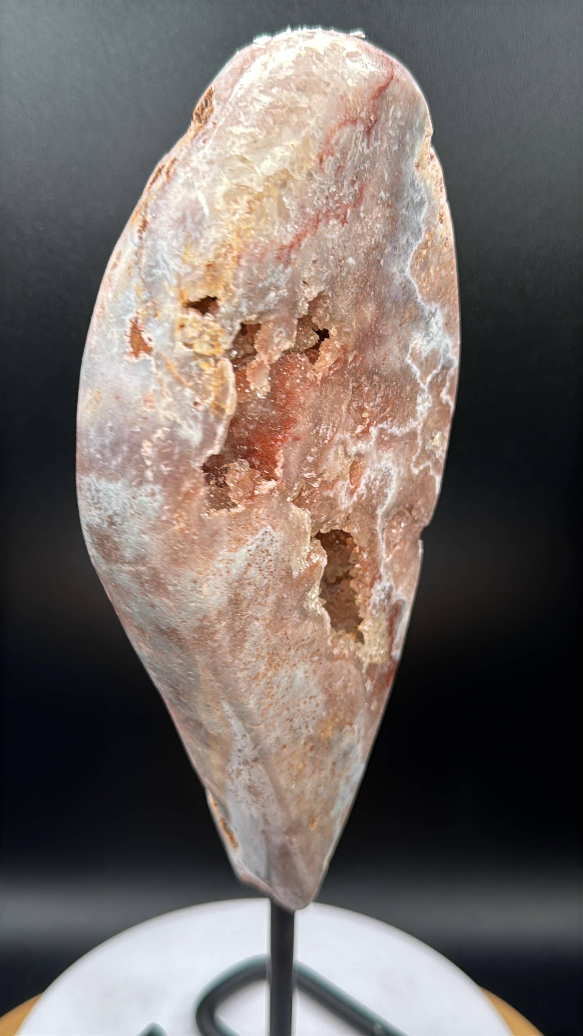 The 7 Directions - Wholesale Spiritual Stone/Crystal - Pink amethyst free form from Brazil w/ info card H21112