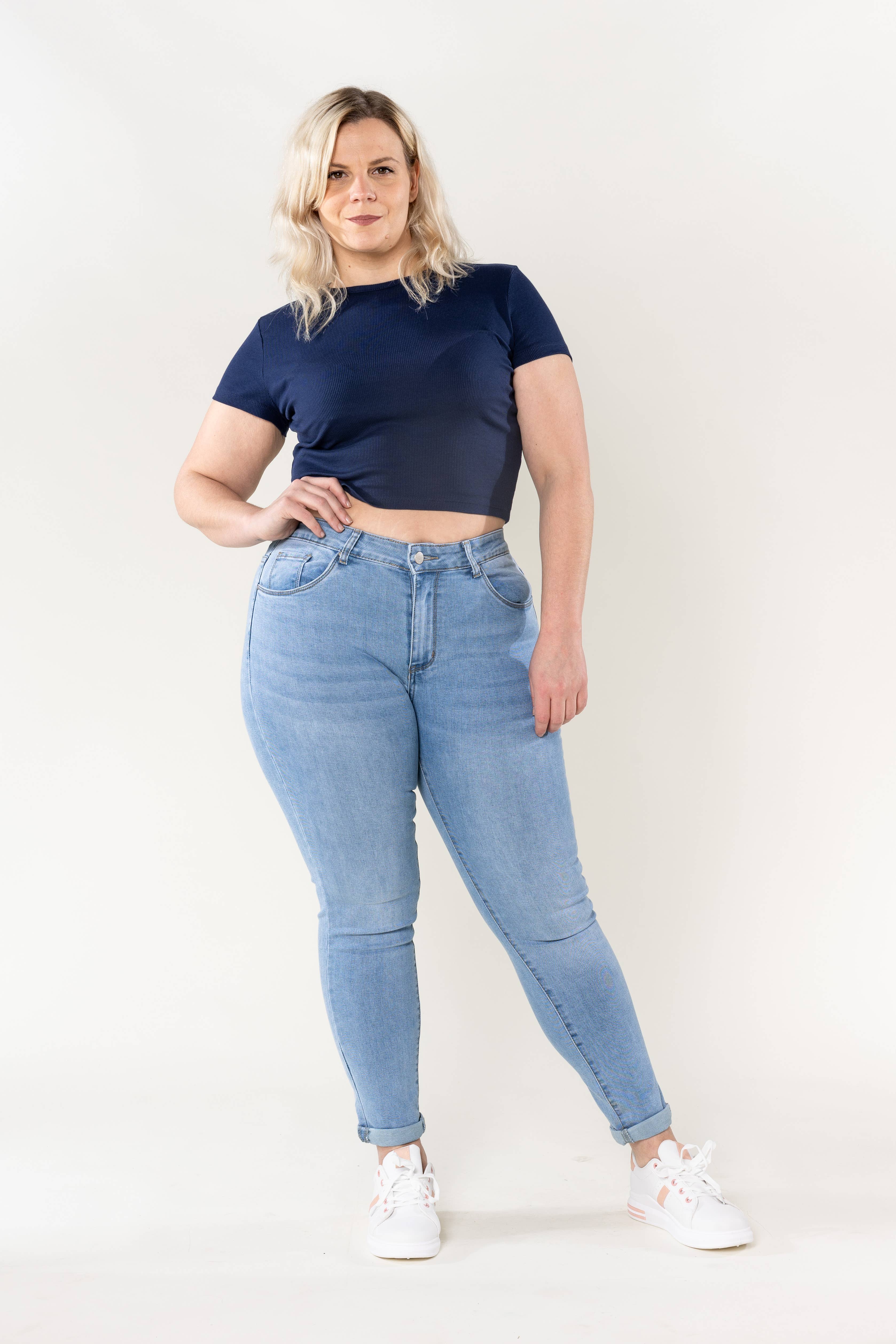 Nina Carter - Venta al por mayor Vaqueros - Mujer - Jeans ajustados elásticos de talla grande Nina Carter P102GT9