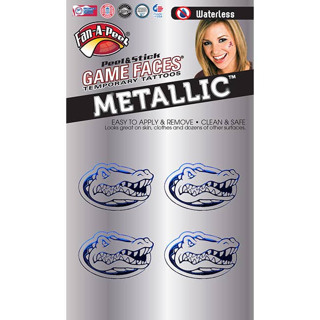 Tatouages temporaires Florida Game Faces® pour la vente par Fanapeel / Gamefaces