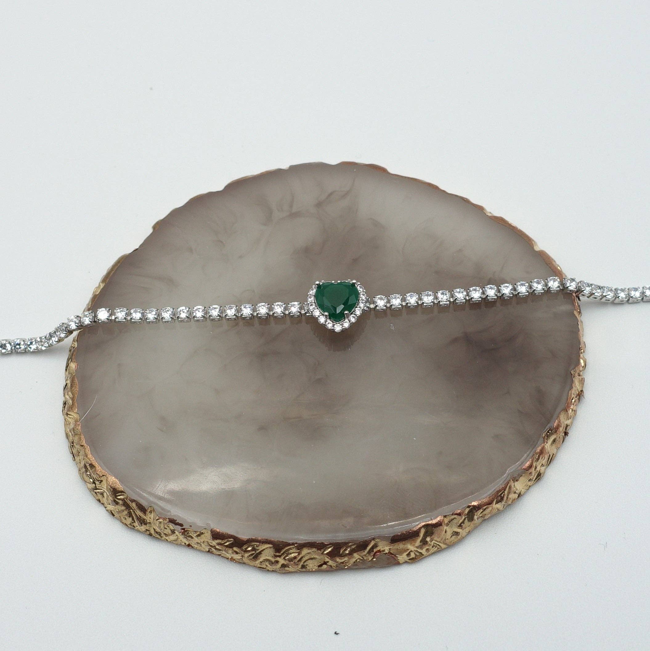 Daemon srls - Vendita all'ingrosso Bracciali tennis - DIANA ~Chunky~ Bracciale tennis con cuore in zirconi cubici17