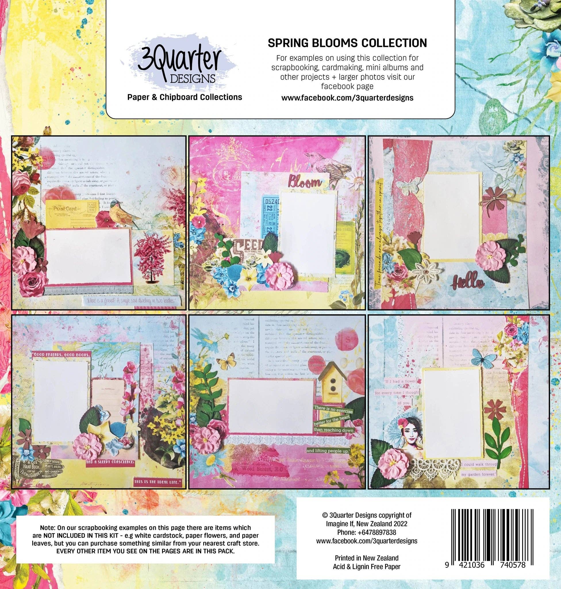 Ecstasy Crafts Distributing - Vendita all'ingrosso Scrapbooking - 3Quarter Design - Collezione Scrapbook - Spring Blooms1