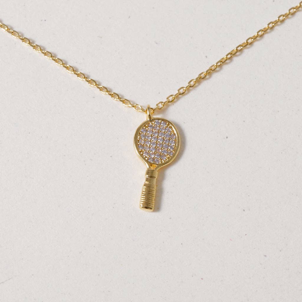 INKI STUDIO – Großhandel Kette mit Anhänger/Charm – Ace It Tennisschläger, Halskette1