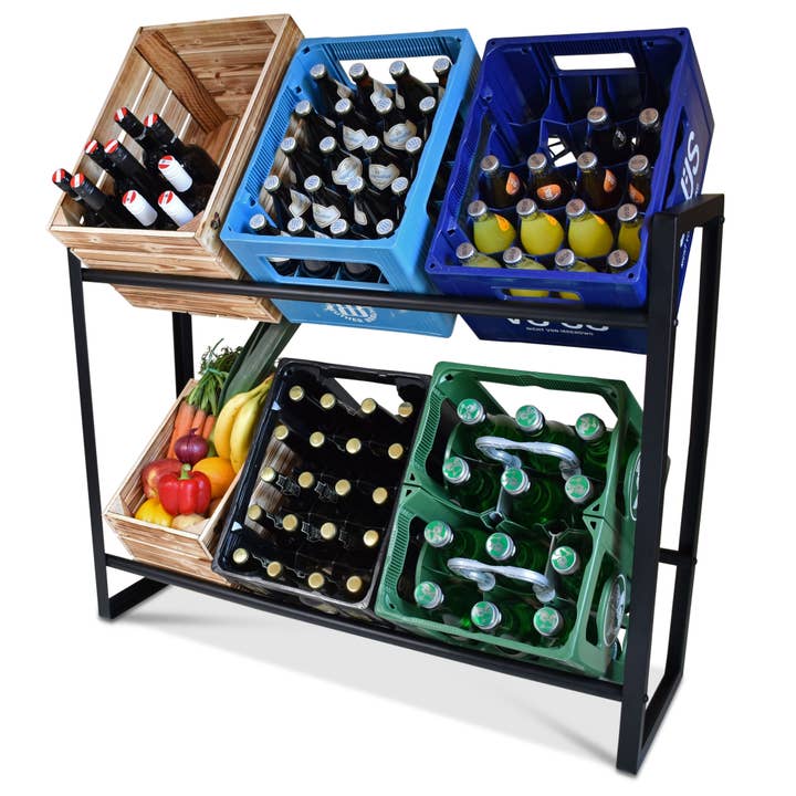 D&D Living - Vendita all'ingrosso Contenitori per birra/vino - Portabevande D&D Living® per 6 scatole di metallo