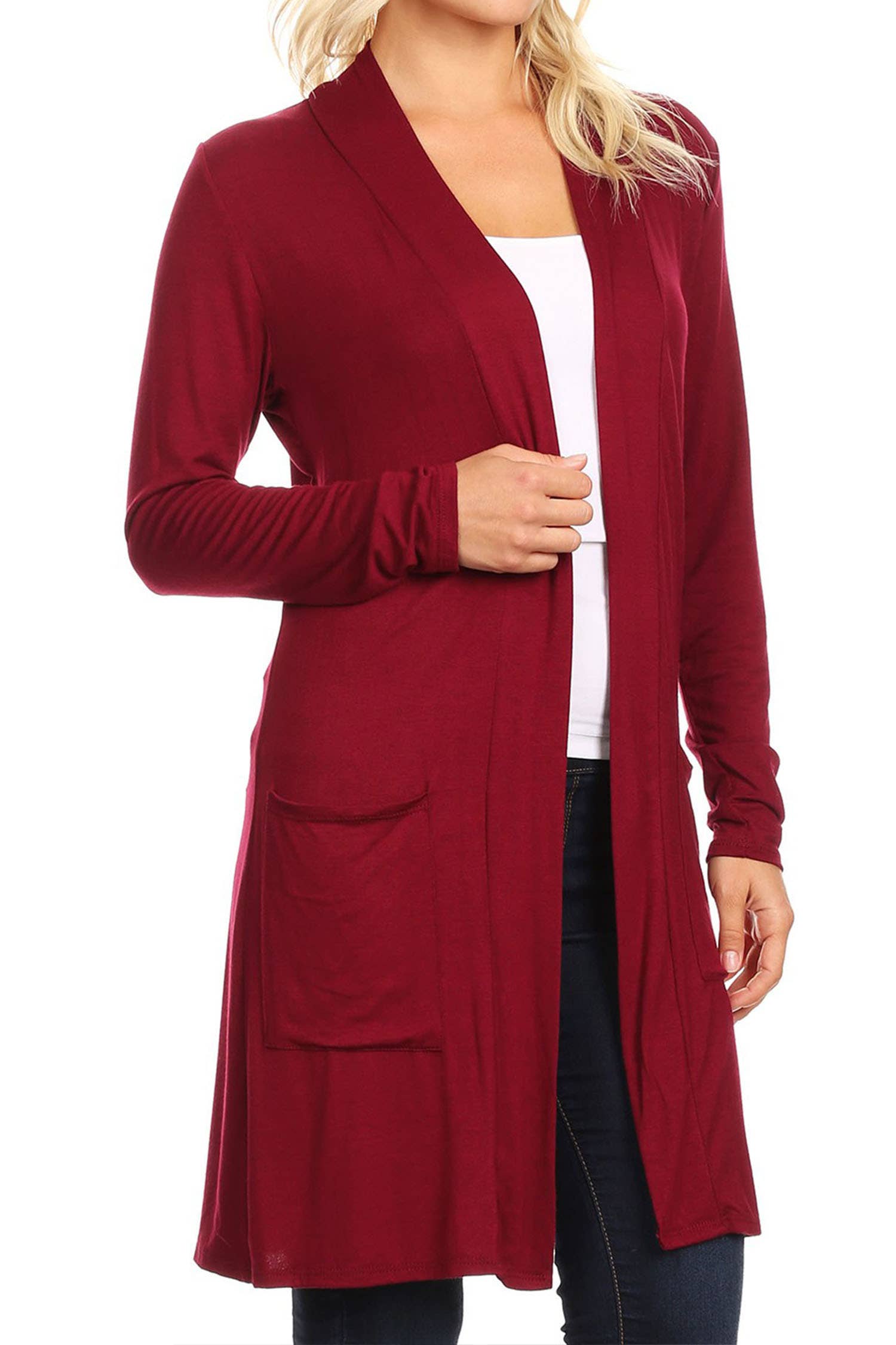 MOA COLLECTION - Wholesale Cardigan - Women's - Women's Long Sleeves Casual Solid Outerwear Sweater Cardigan1