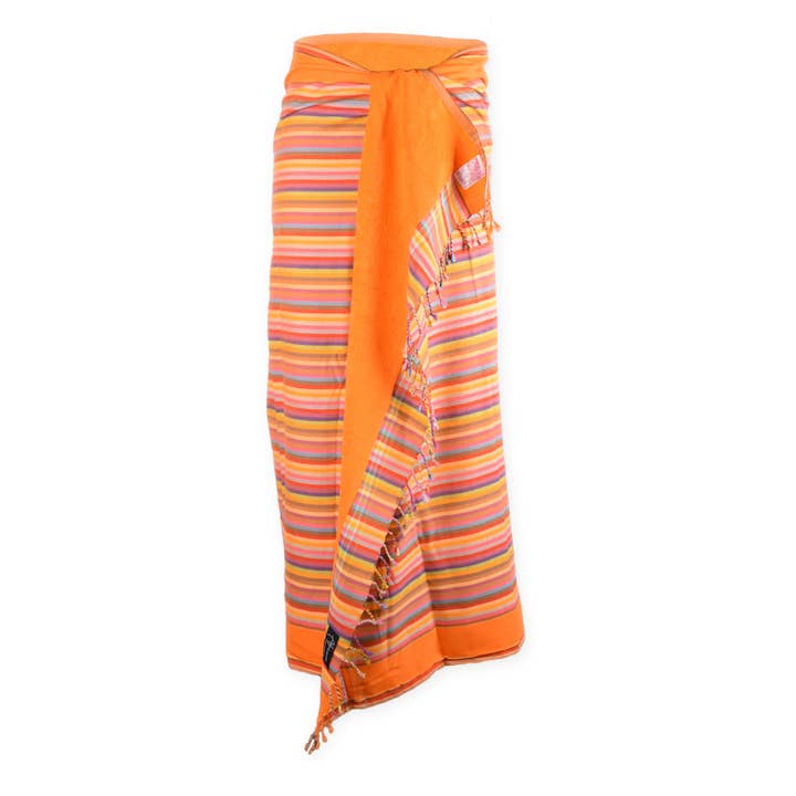 Kikoy Beach Towel with Towel Layer Golden Yellow Striped for wholesale by Africulture