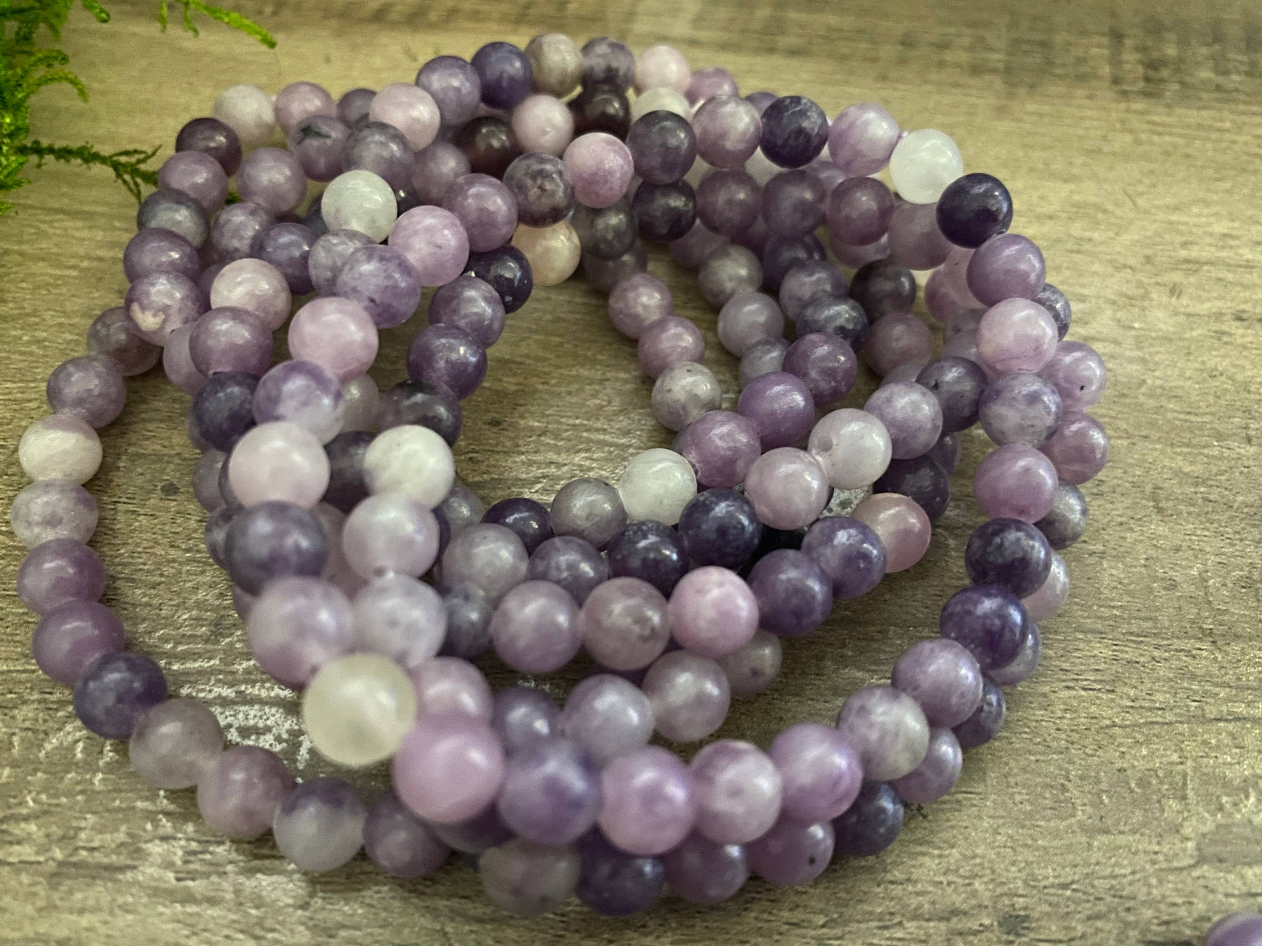 Moon River Designs - Wholesale Beaded Bracelet - Lepidolite Stretch Bracelets Crystal Bracelets1