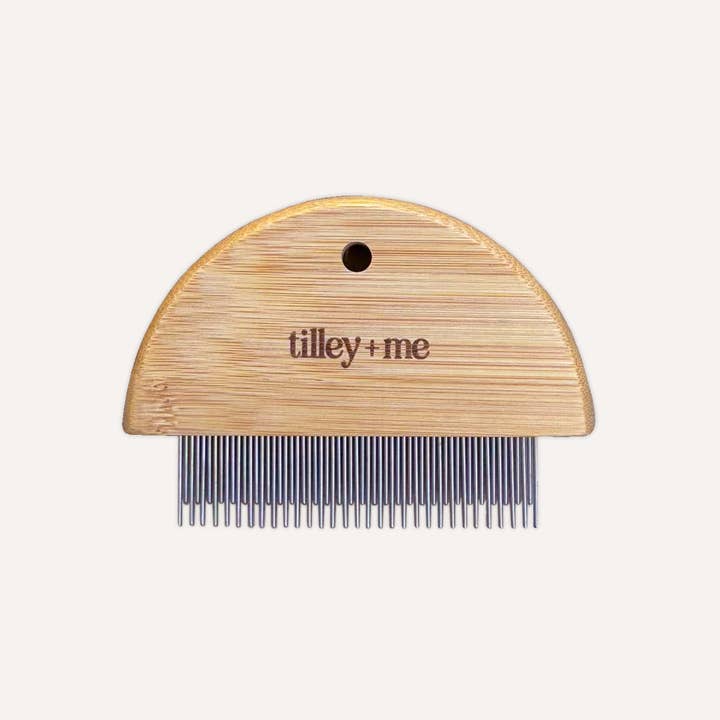 Tilley + Me - Wholesale Pet grooming aid – Dog - Bamboo Flea and Detangler Comb for Pets1