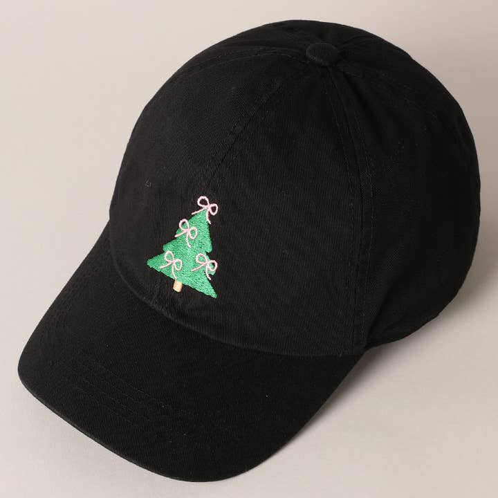 Fashion City - Wholesale Baseball Cap - Women's - Christmas Tree Embroidery Baseball Cap1