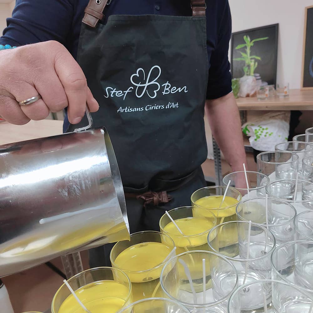 Stef & Ben | S&B Provence - Wholesale Jar/Filled Candle - GENEPI DE PAPOU scented candle, hand-poured2