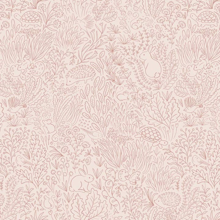 Minibeau – wholesale Wallpaper – Pink Wallpaper | Woodland Wallpaper | Nursery Wallpaper2