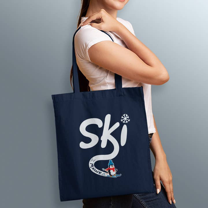 Maine Kids Skid Söt Pingvin Bomullstwill Matkassar för wholesale av RetroPlanet