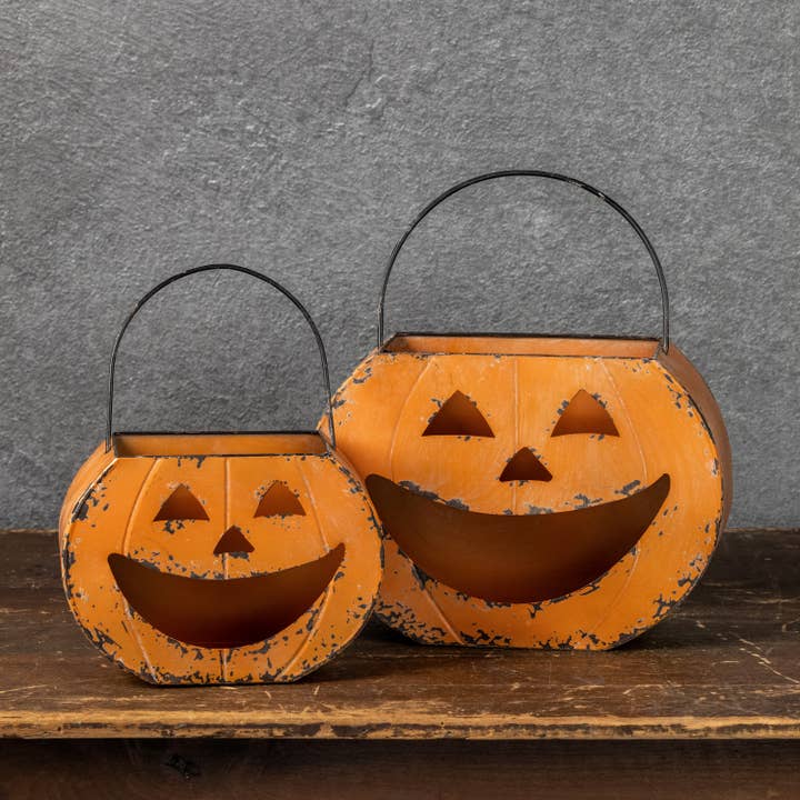 Ragon House - Wholesale Bucket/Pail - 10" HAPPY JACK O LANTERN METAL BUCKET