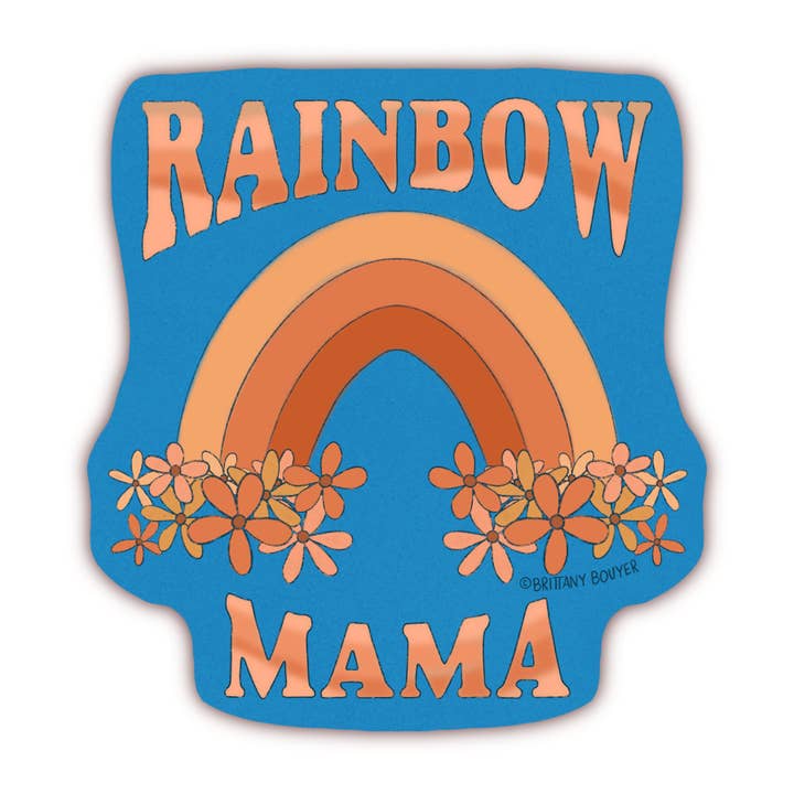 PRE-ORDER Rainbow Mama Multicolor Vinyl Matte Sticker Set for wholesale by Brittany Bouyer