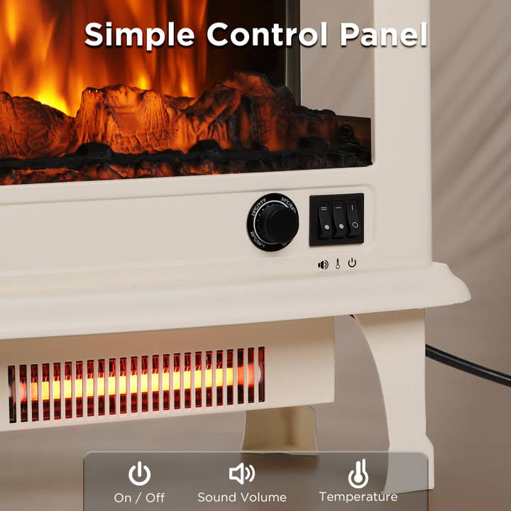 TURBRO - Wholesale Fireplace Screen - Suburbs TS20-SD Electric Fireplace Stove Heater with Sound11