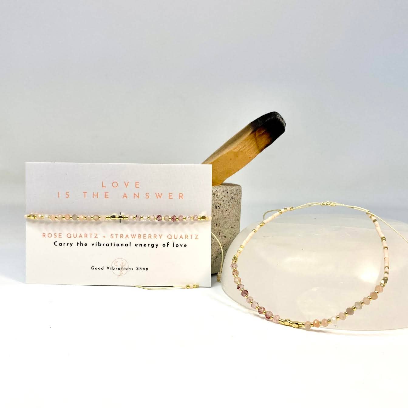 Good Vibrations Shop - Vendita all'ingrosso Bracciale con perline - Love Is The Answer, bracciale Gemstone Intention3