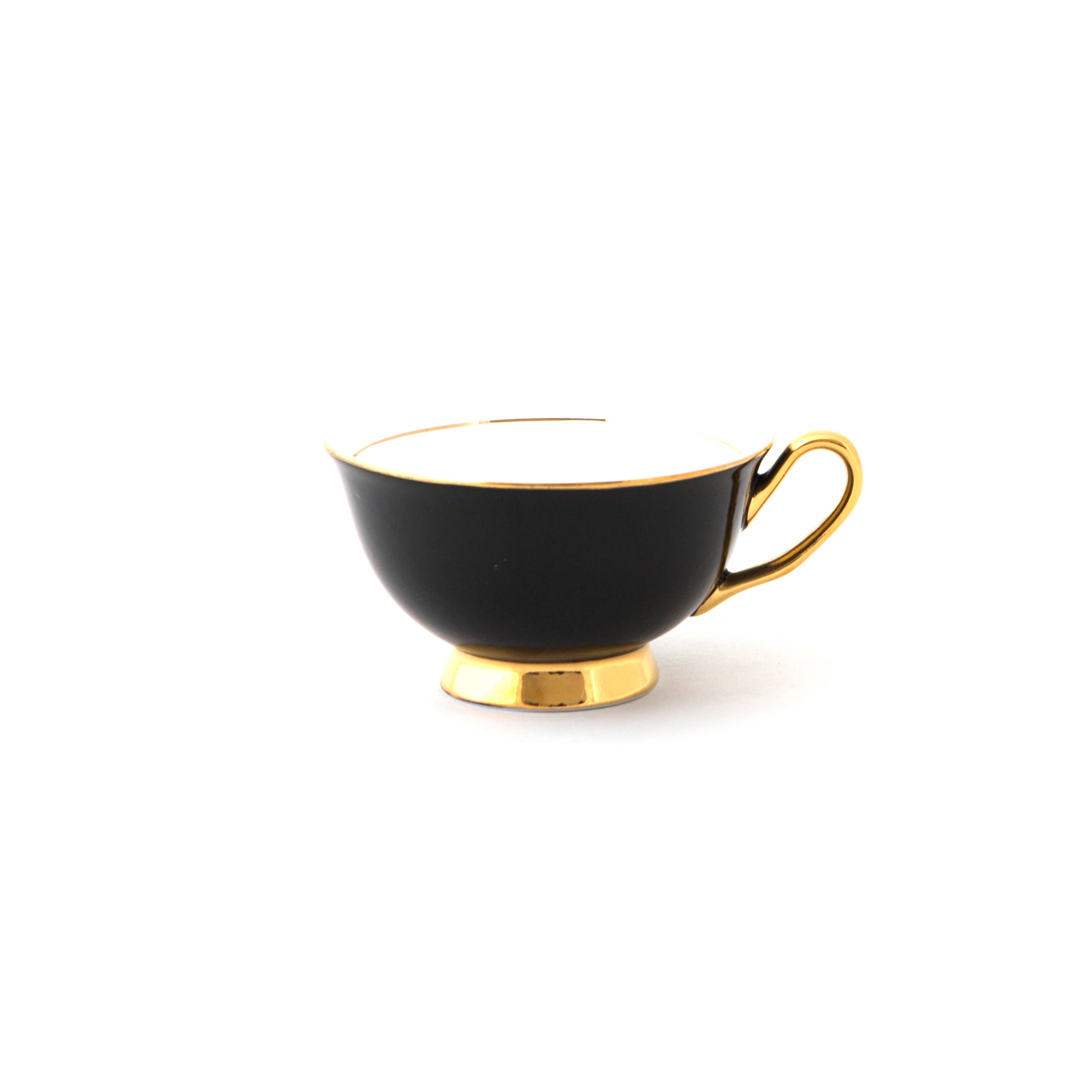 LyndalT - Wholesale Coffee/Tea Cup - Black Teacup and Saucer - 250mL1